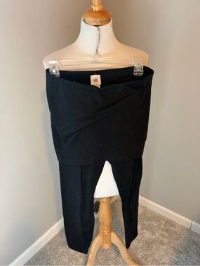 CAbi Mid Rise Black Crossover Leggings M'Legging #3599